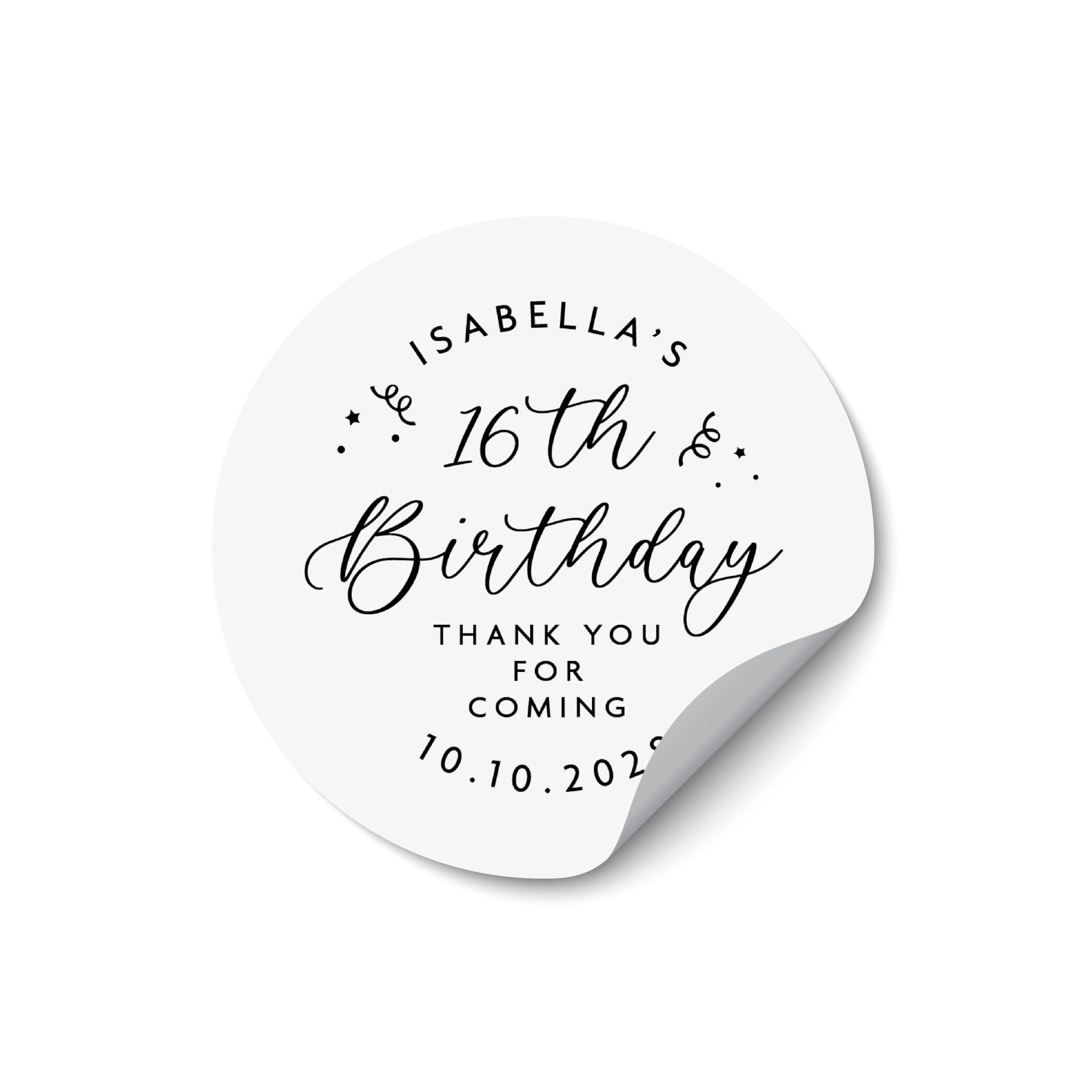Birthday Gold Foil Labels, Birthday Envelope Seal Stickers, Birthday Sticker Label Tags, Birthday Stickers with Name, Custom Gift Label Tags - BD35