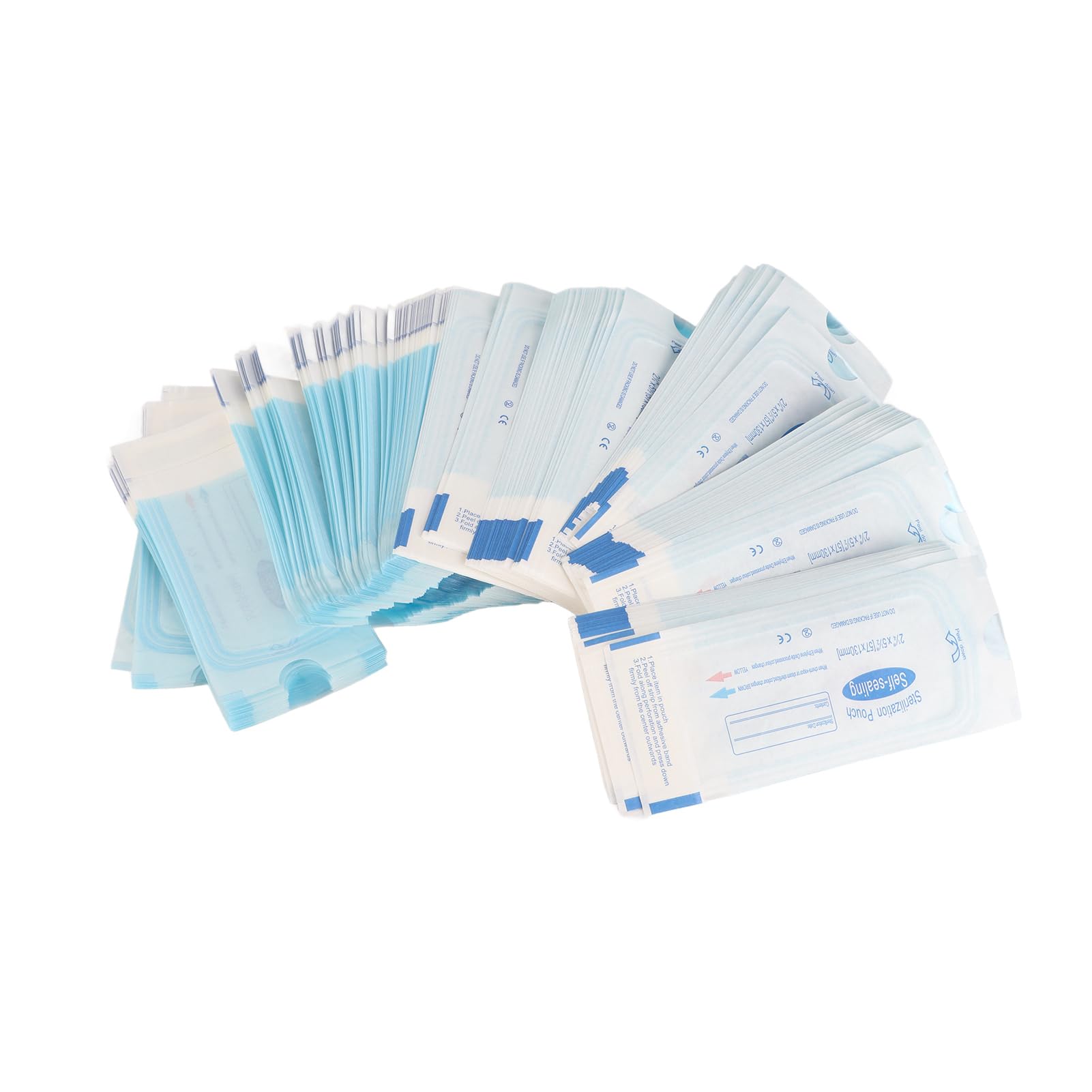 TARSHYRY 200Pcs/Box Gear Self Sealing Sterilization Bag for Dental Tools Dental Self Sealing Sterilization Pouch for Cleaning Tools(50 * 130mm)