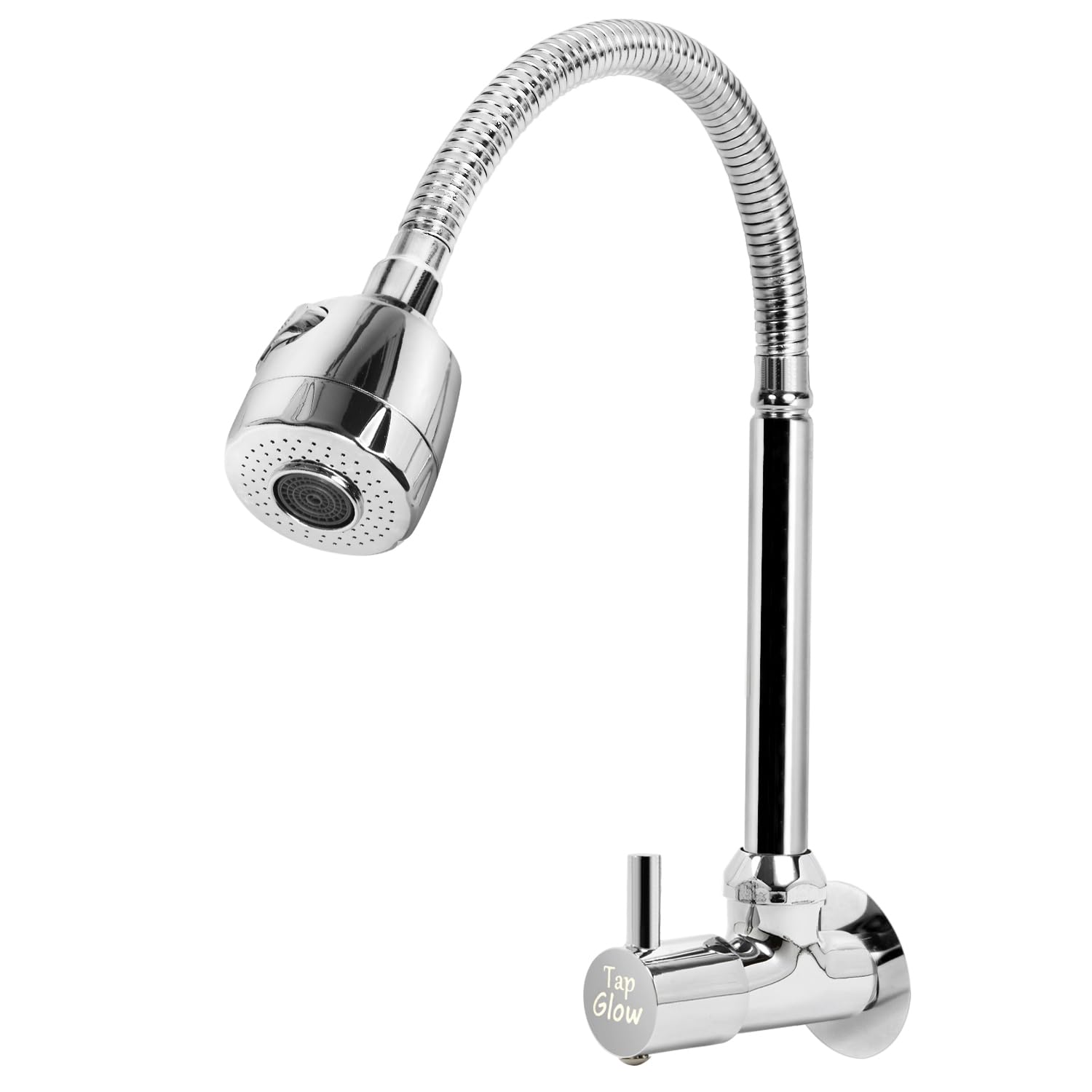 Tapglow Turbo Dual Flow Chrome Wall Mount Brass Kitchen Sink Tap with Flexible Neck | Dual Sprayer Function | 2 Way Shower Foam and Flow for Home, (B0C4Y7RWLQ) Amazon Price History, Amazon Price Tracker