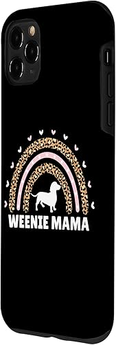 Miniatura 2 de Funda para iPhone 11 Pro Max Weenie Mama Leopard Rainbow Dachshund Lover Weiner Dog Mom