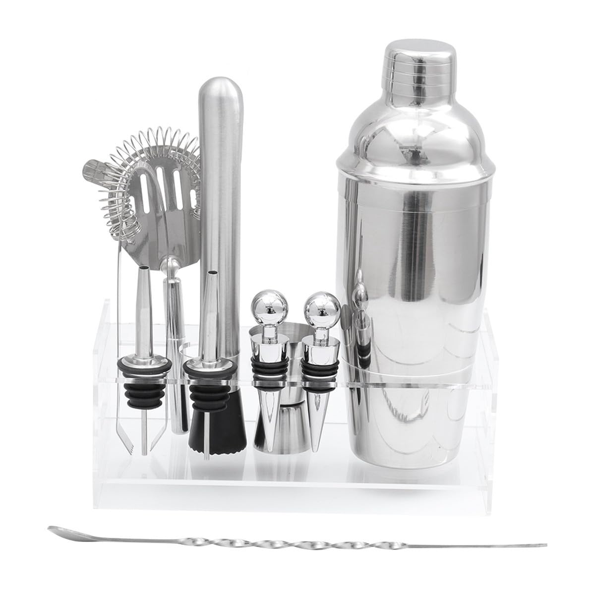 Juego de Coctelera de Acero Inoxidable 12 Piezas 750 Ml