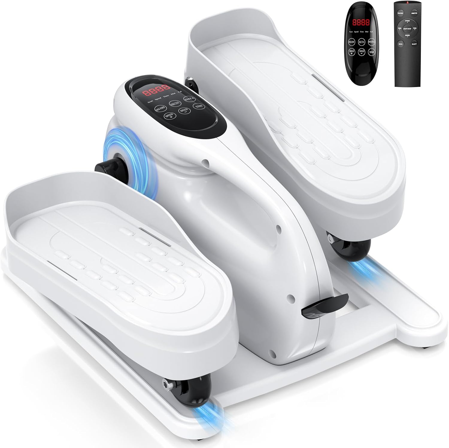 Under Desk Elliptical Machine for Senior Mini Elliptical Leg Exerciser with Remote Quiet Portable Electric Seated Foot Pedal Exerciser for Home Office