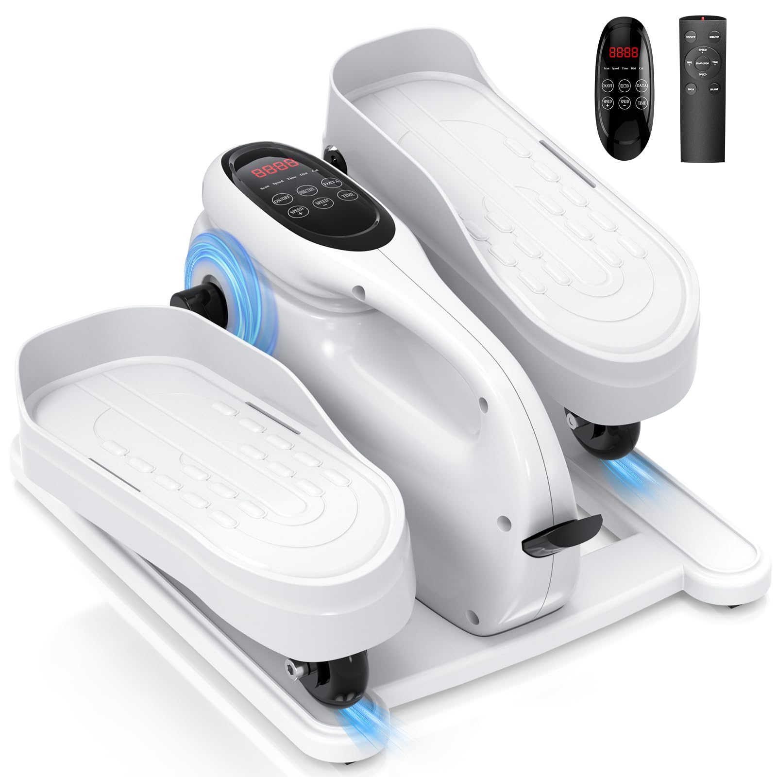 Under Desk Elliptical Machine 12 Speeds Electric Leg Exerciser as Seen on TV for Seniors Quiet Portable Seated Foot Pedal Exerciser for Home Office Use