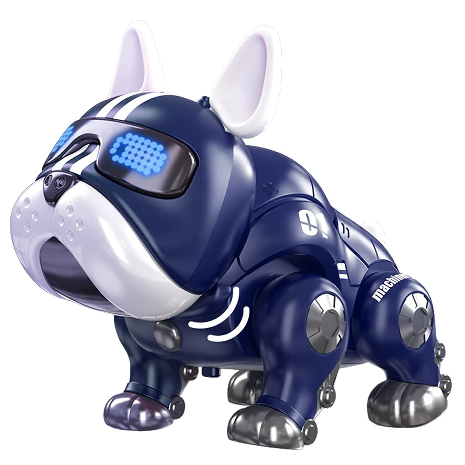 Destonl Robot Dog for Kids Battery Operated Smart Intelligent Lovely with Demo & Blinking Eyes with Flashlight (Blue
