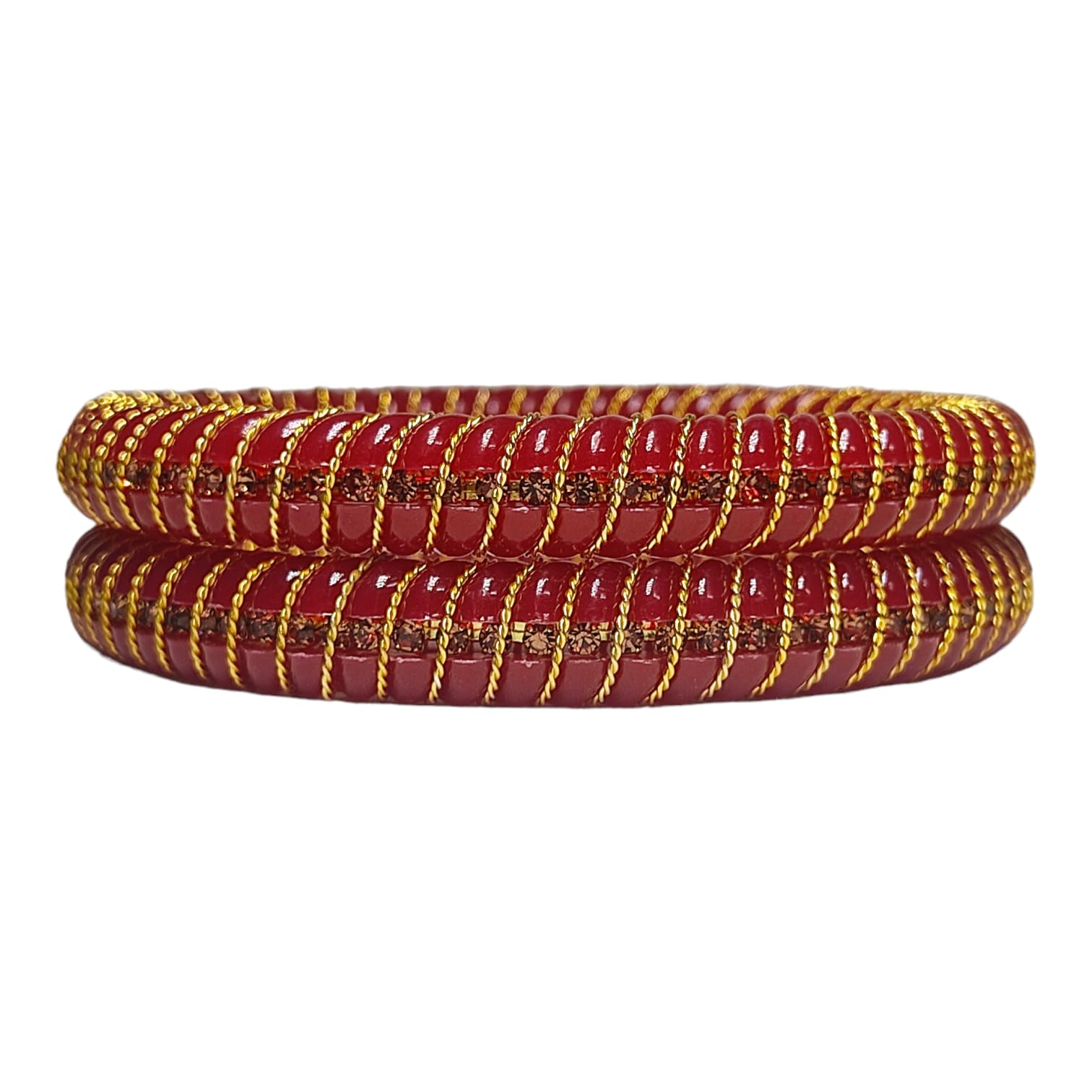 Roshni Gold Plated Pola Bangles Set for Women (2-RED, 2.4) (B0CRKRVHN2) Amazon Price History, Amazon Price Tracker