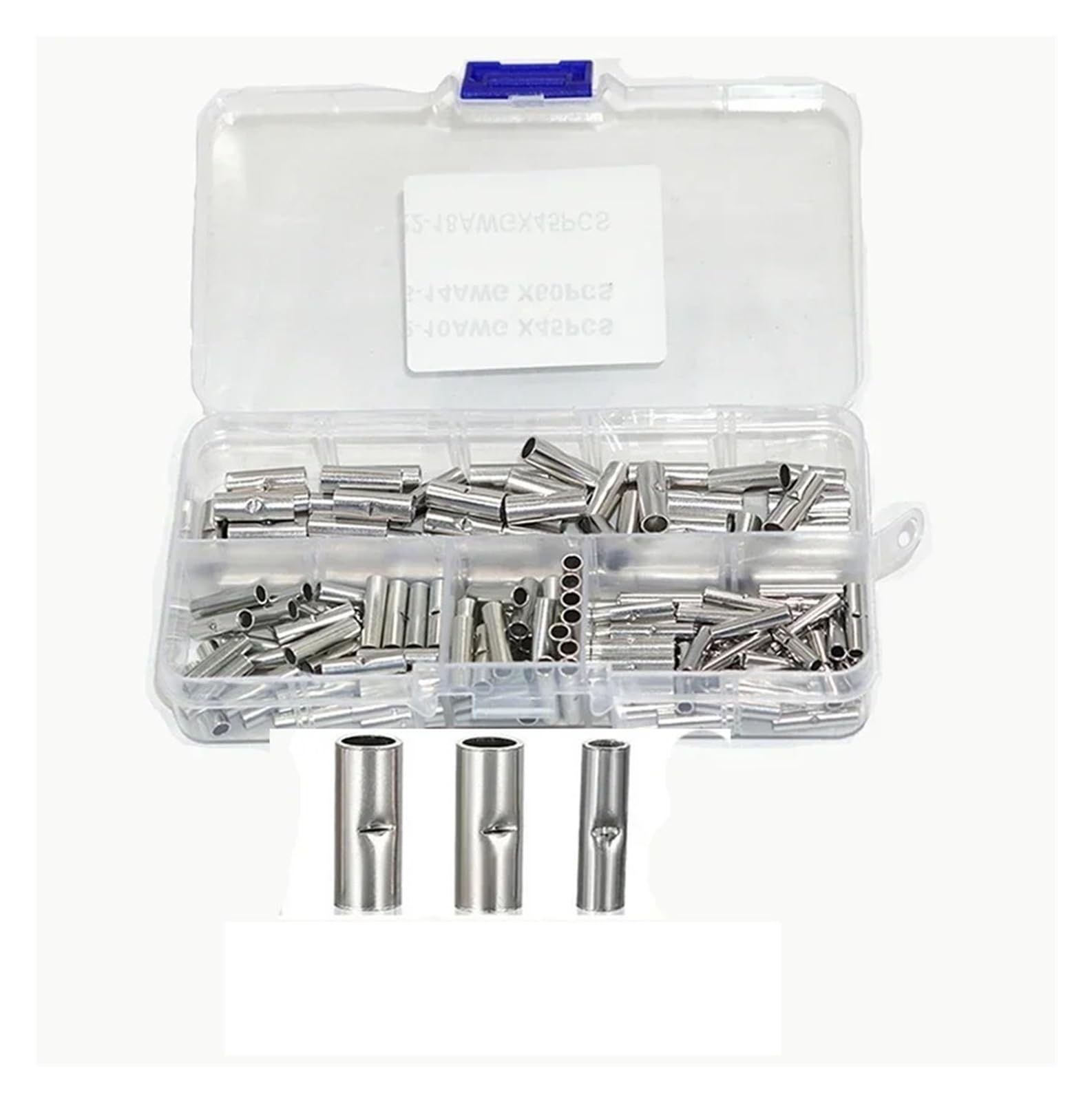 LTRAJUYNH 150pcs Butt Wire Connector Uninsulated Ferrules Electrical Cable Terminal Tinned Crimp Terminal 0.5-6mm2 22-10AWG