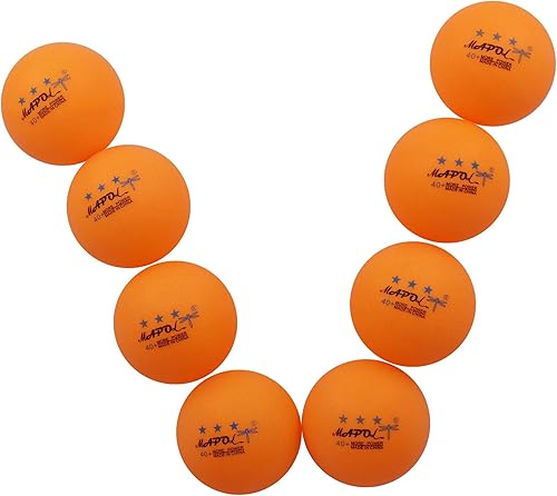 Miniatura 5 de MAPOL 100 pelotas de tenis de mesa avanzadas de práctica naranja de 3 estrellas