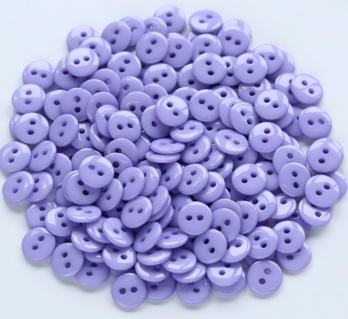 GANSSIA 500pcs 9mm (11/32 Inch) Tiny and Small Size Resin Buttons for Garments Sewing 2 Holes Purple Color Buttons DIY Crafts
