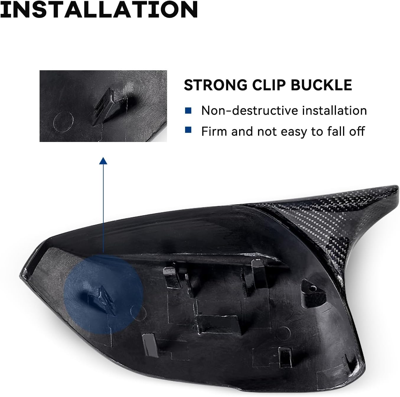 2026 Upgraded Real Carbon Fiber Mirror Caps Fits for Infiniti Q50 Q60 Q70 Accessories, Car Side Door Rearview Mirror Cap Trim Replacement Car Accessories