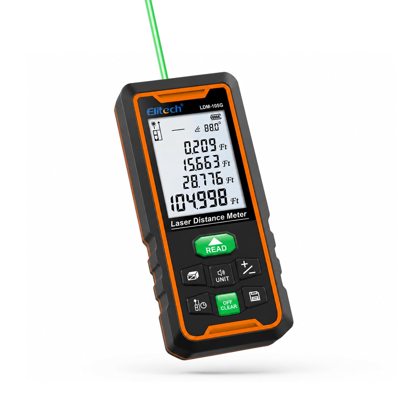 Elitech Laser Tape Measure, 165ft Laser Distance Meter with Bubble Level — Amazon image 10