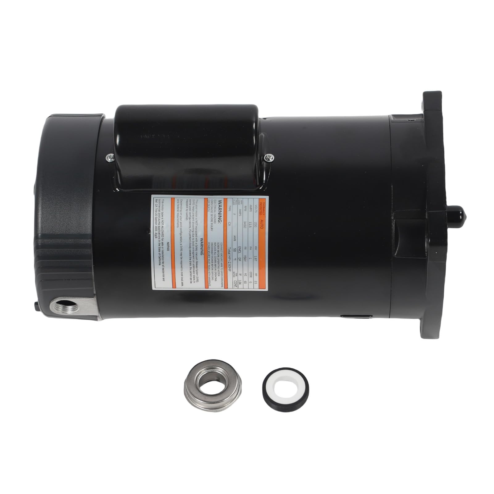 Fafeicy B2840 Motor de Bomba de Piscina de una Sola Velocidad, 2.5 Caballos de Fuerza 3450rpm 11.5A Pida Cuadrada para MAX-e-Glas Dyna-Glas con Protección de Sobrecarga Térmica