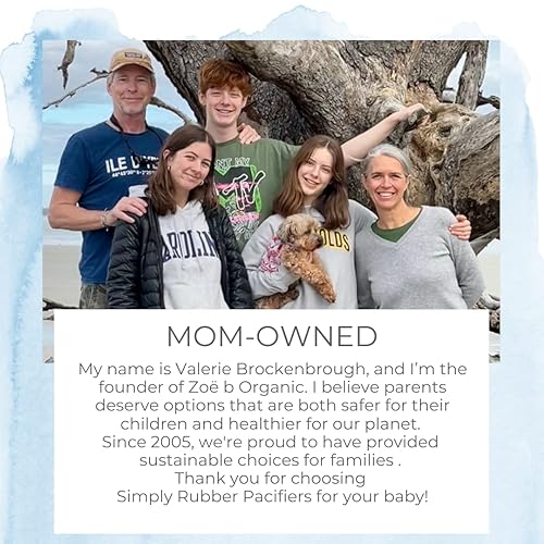 Miniatura 4 de Simply Rubber Pacifiers - Shorter Nipple (Less Gagging) - Small Newborn (0-6 Months) - Breastfed Babies - RoundedCherry - Softer Natural Rubber -