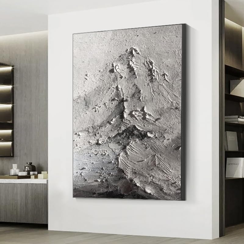 Peinture à l'huile originale montagne : sublimez un mur vide avec cette texture