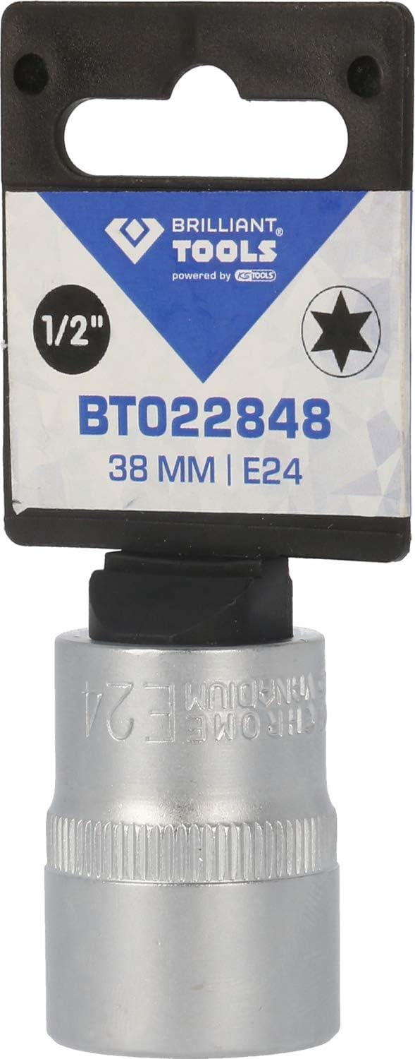 BRILLIANT TOOLS BT022848 1/2 Inch Torx E Socket E24 [Powered by KS Tools]