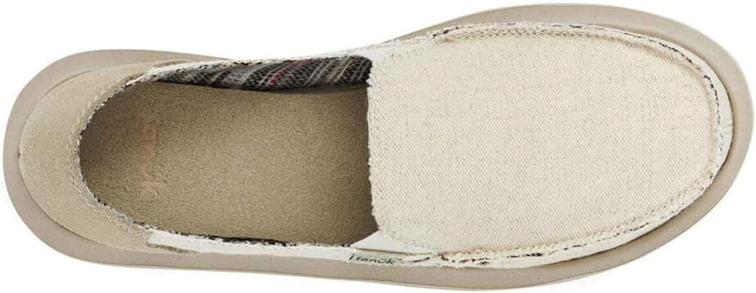 Sanuk Womens Hemp Loafers | Womens Shoes | Slip On Shoes for Women | Women's Slip-on Loafers | Memory Foam Footbed