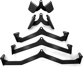 KOMFOTTEU 5-Piece Rowing Grip Set, Cable Machine Grips with Rubber LAT for Back Strength Training, V Shape Pull-Down Cable Pull Handle, Lat Pull Handle for Biceps & Triceps Training