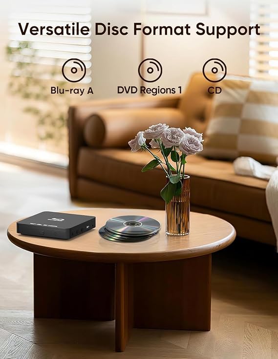 Blu Ray DVD Player 1080P Full HD for TV with HDMI AV Output