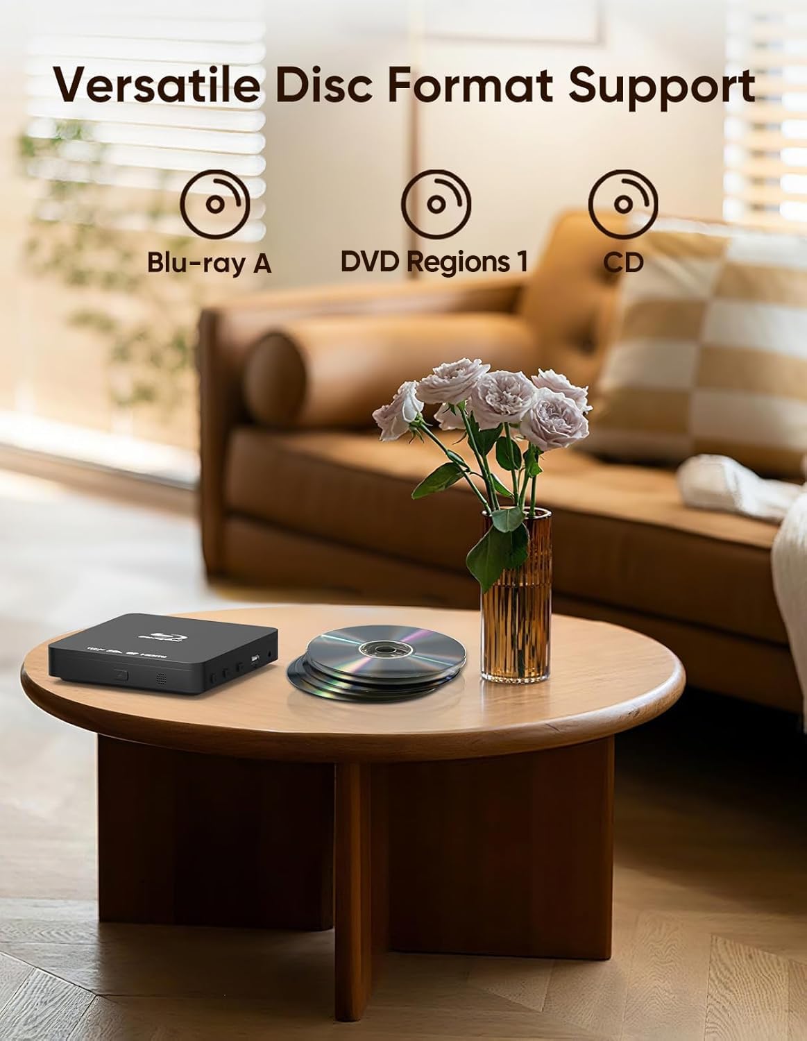 Leitor de DVD Blu Ray, reprodutor de disco de home theater Full HD