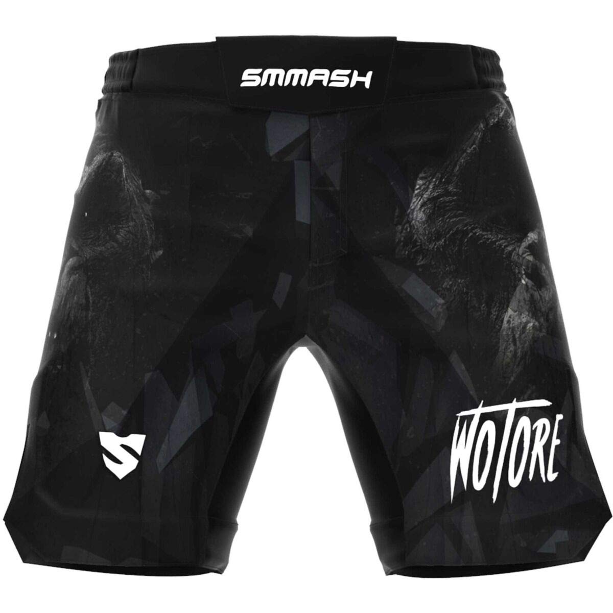 SMMASH Wotore Monkey Deporte Profesionalmente Ultraligero Pantalones Cortos MMA para Hombre, Shorts MMA, BJJ, Grappling, Krav Maga, Material Transpirable y Antibacteriano