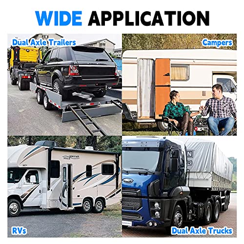 Dedc 2 Pcs Dual-Axle Tire Covers For Rv/Trailers/Truck Accessories [Waterproof][Sun Protection][Plush Lining]，Fit 27"-30" Dia Wheels,Black #TOP5