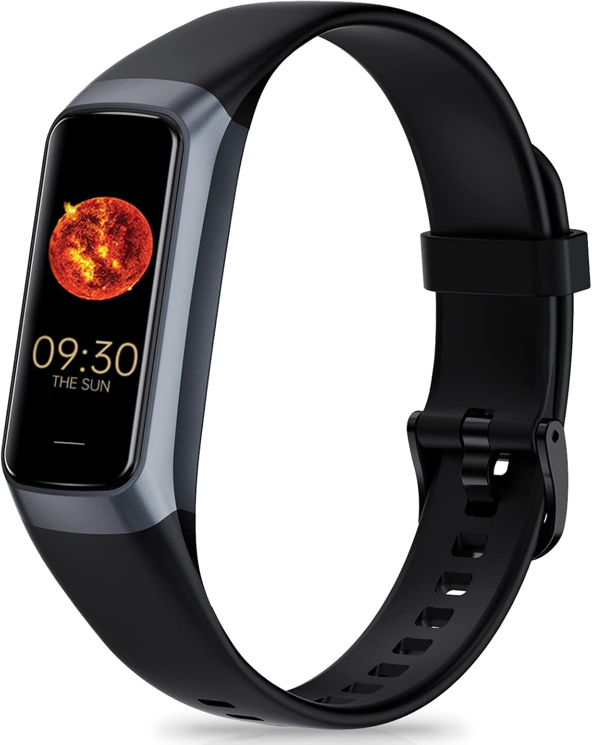 Nexra Fitness Tracker with 1.1" AMOLED Touch Screen, Smart Watch with 24/7 Heart Rate Blood Oxygen Sleep Monitor, IP68 Waterproof Activity Tracker Step Counter for Women Men, Black