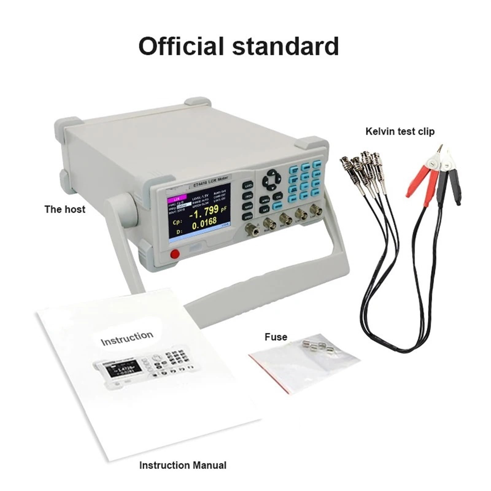 Medidor LCR digital de escritorio serie ET4410 Medición de capacitancia, resistencia, impedancia e inductancia Medidor LCR de puente
