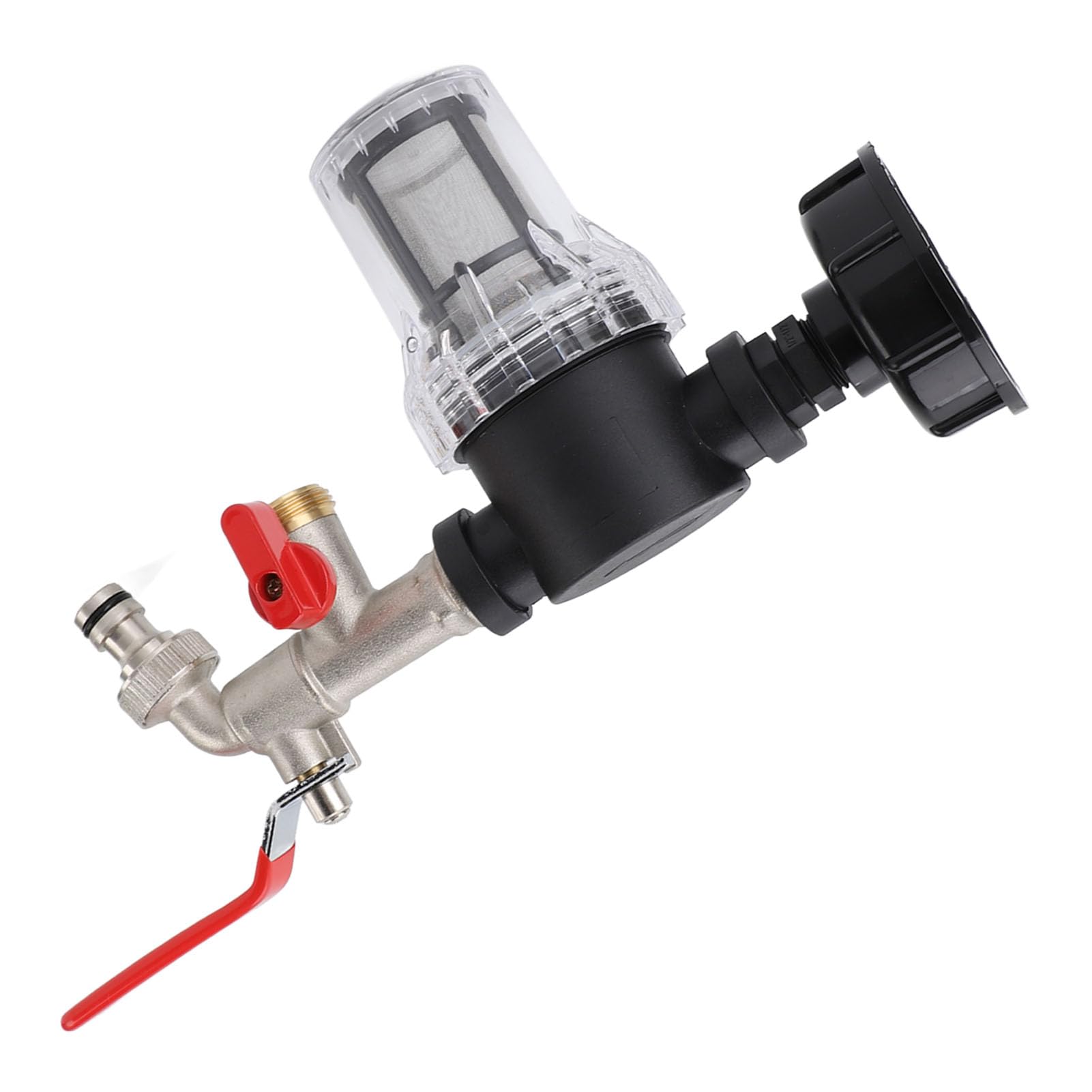Filtro dell'acqua per irrigazione, filtro per irrigazione per serbatoio IBC, adattatore per rubinetto a barile, per irrigazione da giardino, pompa per acquario, filtro dell'acqua (da S60 x 6 a