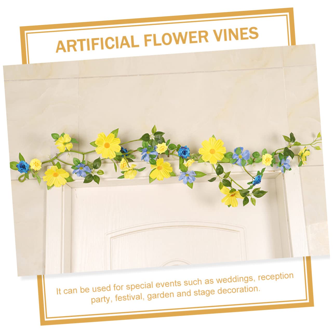 Ciieeo 3 Stück Outdoor Hängetür Blumenreben Zum Aufhängen Künstliche Blumengirlande Simulierte Hängende Blumenranke Gefälschte Bipinnatus Rebe Künstliche Ranke Hängeblumen