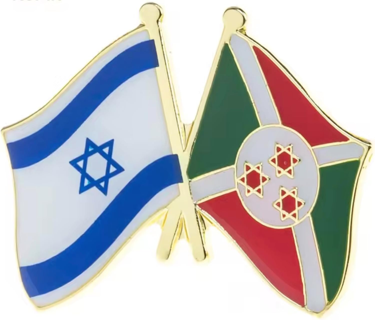 イスラエル イスラエル ブルンジ共和国 東アフリカ 国旗 クロスフラッグ 友情 愛 同盟 同盟 1インチ エナメルピン