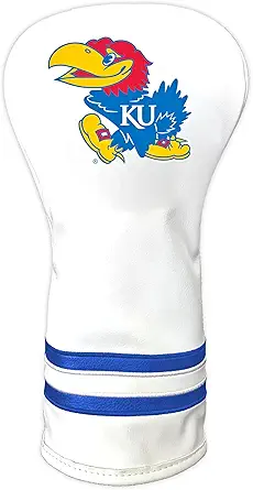 Team Golf NCAA White Vintage Driver Golf Club Headcover, Form Fitting Design, Retro Design & Superb Quality