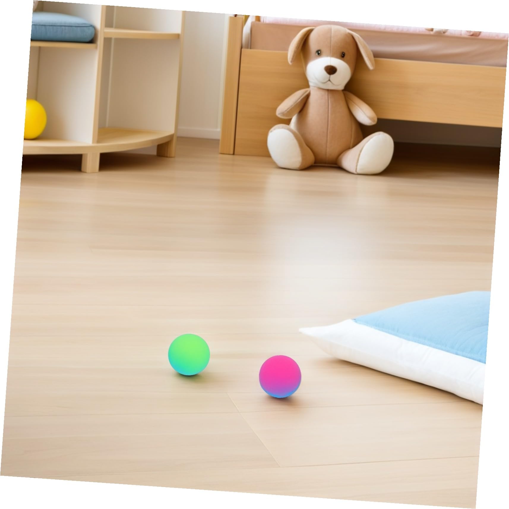 Abaodam 18 Palline Rimbalzanti per Bambini da 45mm in Gomma a Due Toni con Design Antiscivolo, Come Premi per Carnevale e Feste di Compleanno Colore Casuale