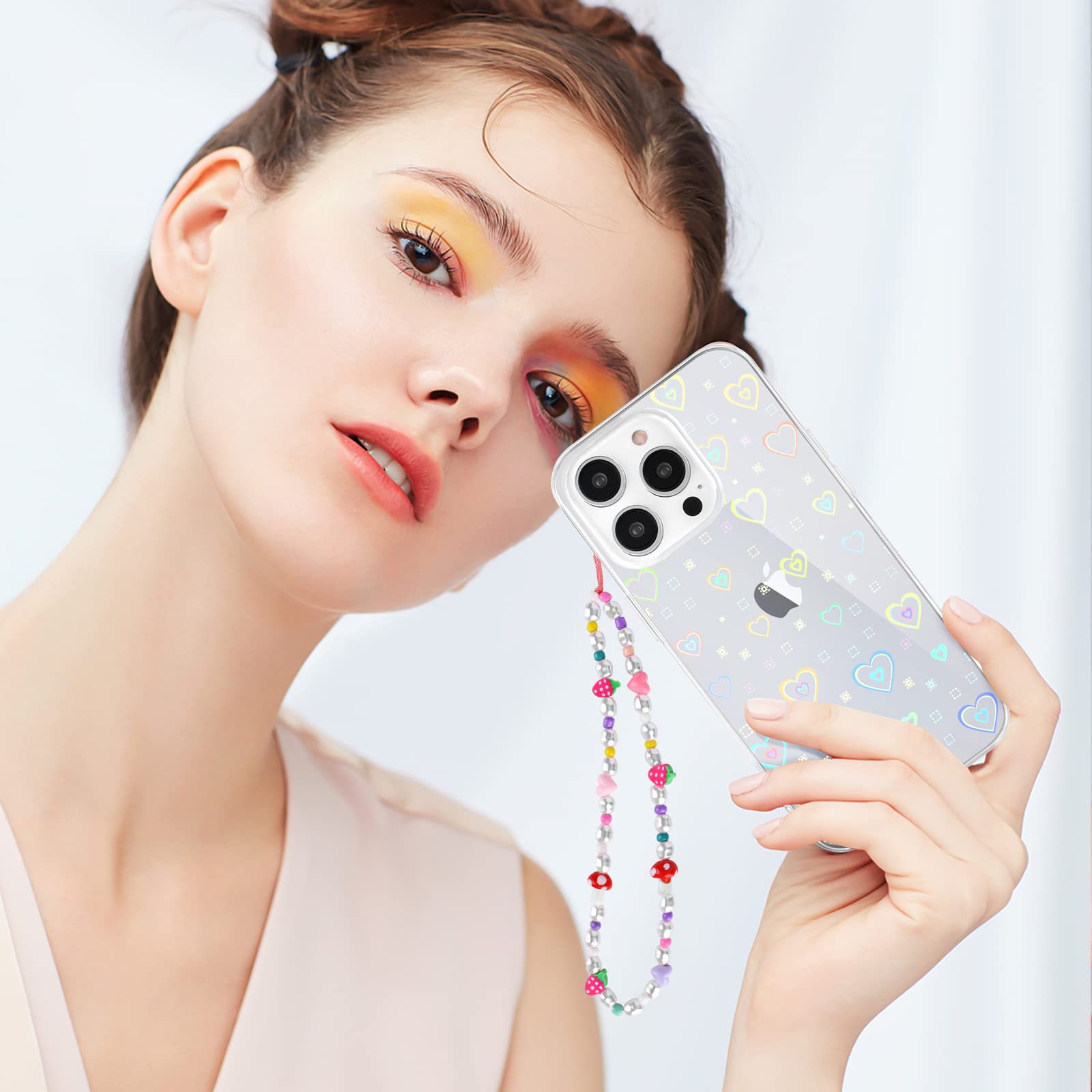 Newseego Custodia per iPhone 14 PRO Glitter Trasparente Ragazze Donne