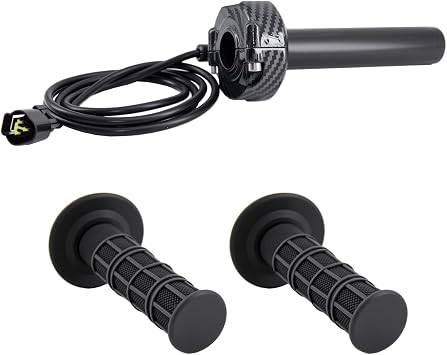 Throttle Handle Kit with Grips for Surron Light Bee X S Electric Dirt Bike for Segway X160 X260 Carbon Fiber Throttle Quick Twister