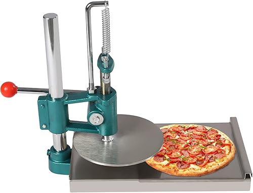 Máquina de prensa de masa de pizza, máquina de prensa manual de pastelería de 9.5 pulgadas, máquina de acero inoxidable para masa de pizza doméstica