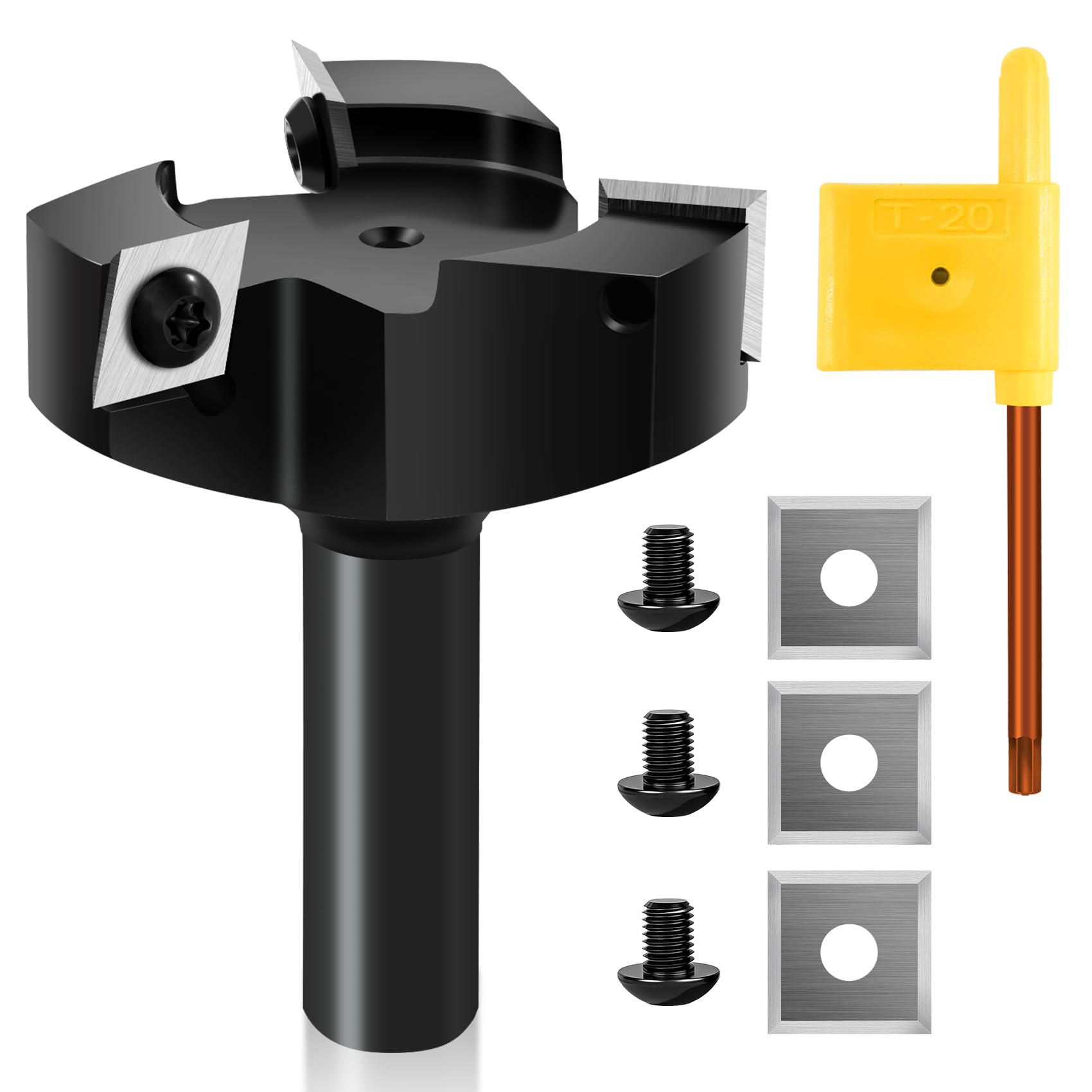 CNC Spoilboard Surfacing Router Bit,1/2 inch (12.7mm) Shank 2 inch (50mm) Cutting Diameter