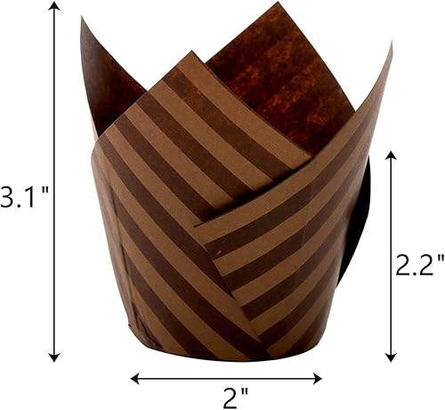 Miniatura 2 de Lawei Juego de 300 revestimientos de tulipanes para cupcakes Vasos de papel para hornear muffins, envoltorios para bodas, cumpleaños, baby showers