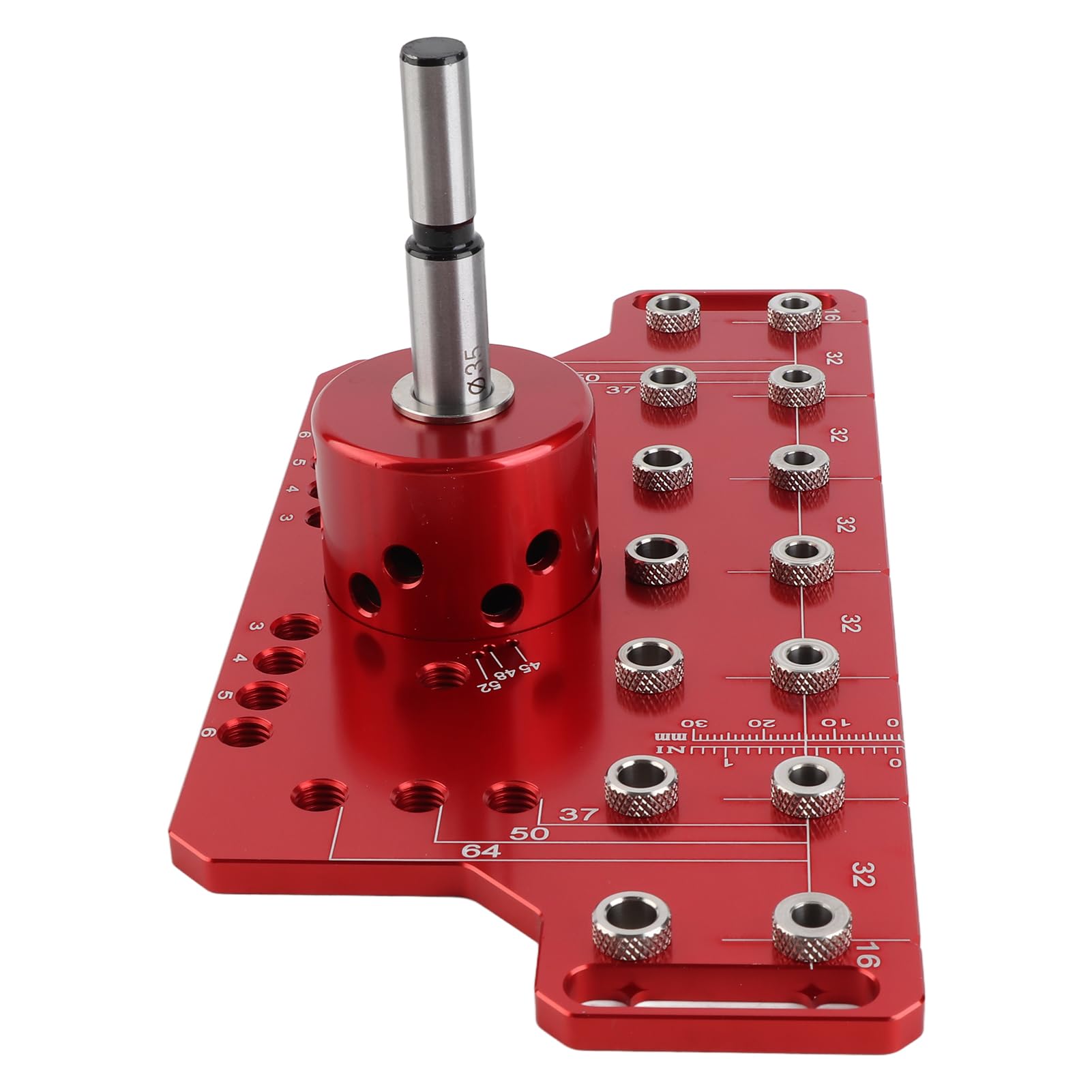 Luocute Shelf Pin Hinge Jig, 2 w 1, Całkowicie Metalowy, 7 Wierteł