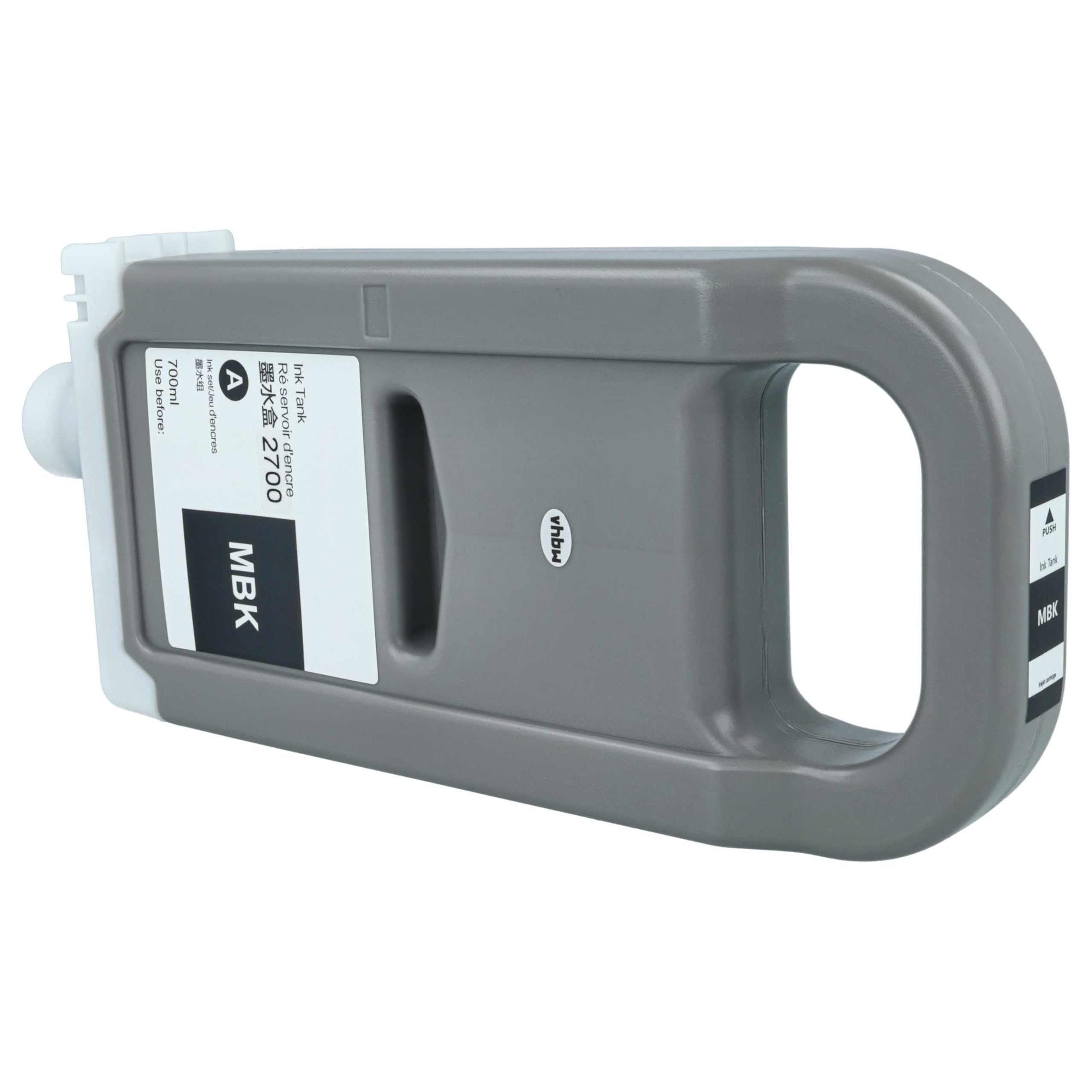 vhbw cartuccia d'inchiostro nero opaco sostituisce Canon PFI-3700 MBK (compatibile, 700 ml)