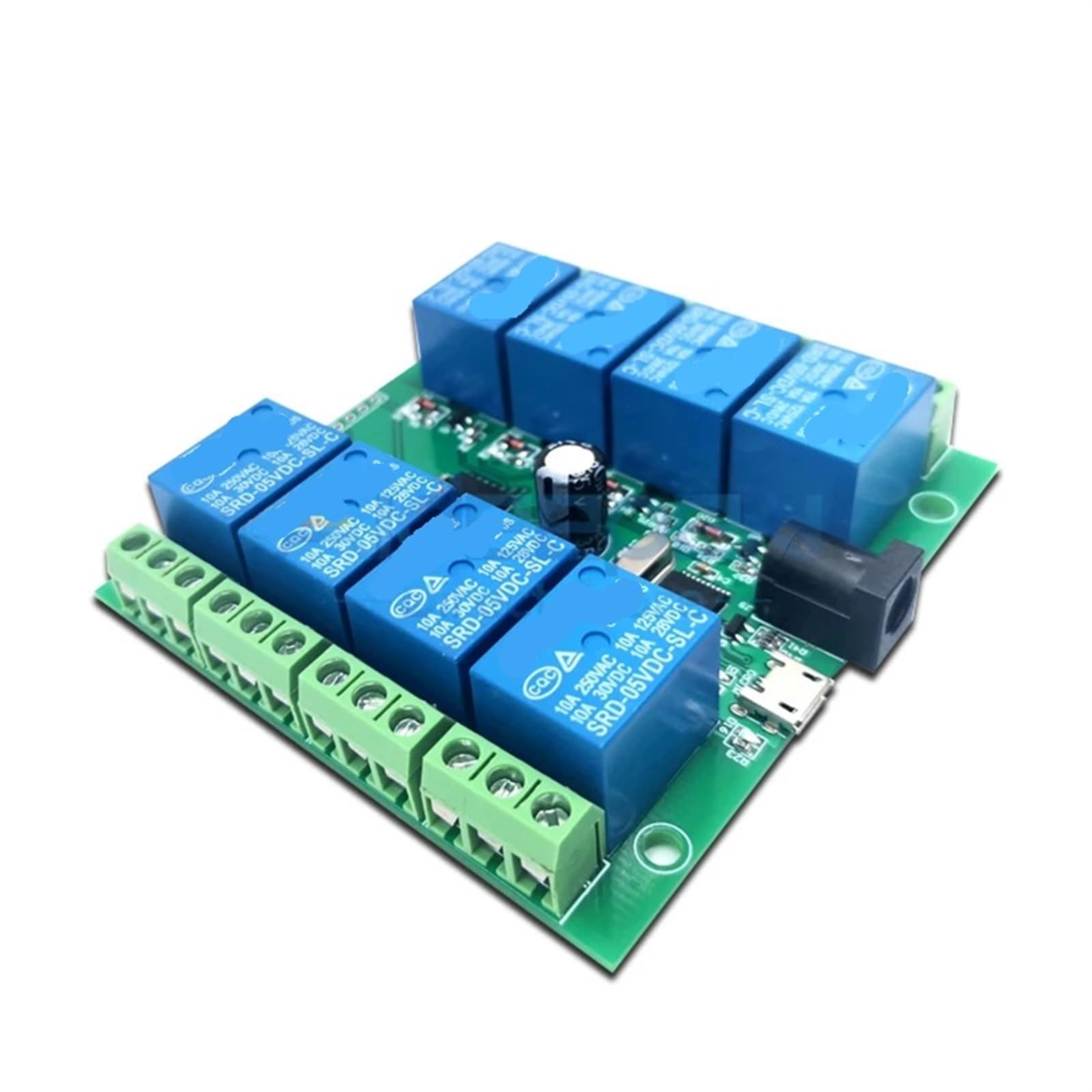 Modulo relè USB a 5 V a 8 canali interruttore di controllo intelligente Il chip CH340 con protezione da sovracorrente supporta la query sullo stato dell'interruttore relè