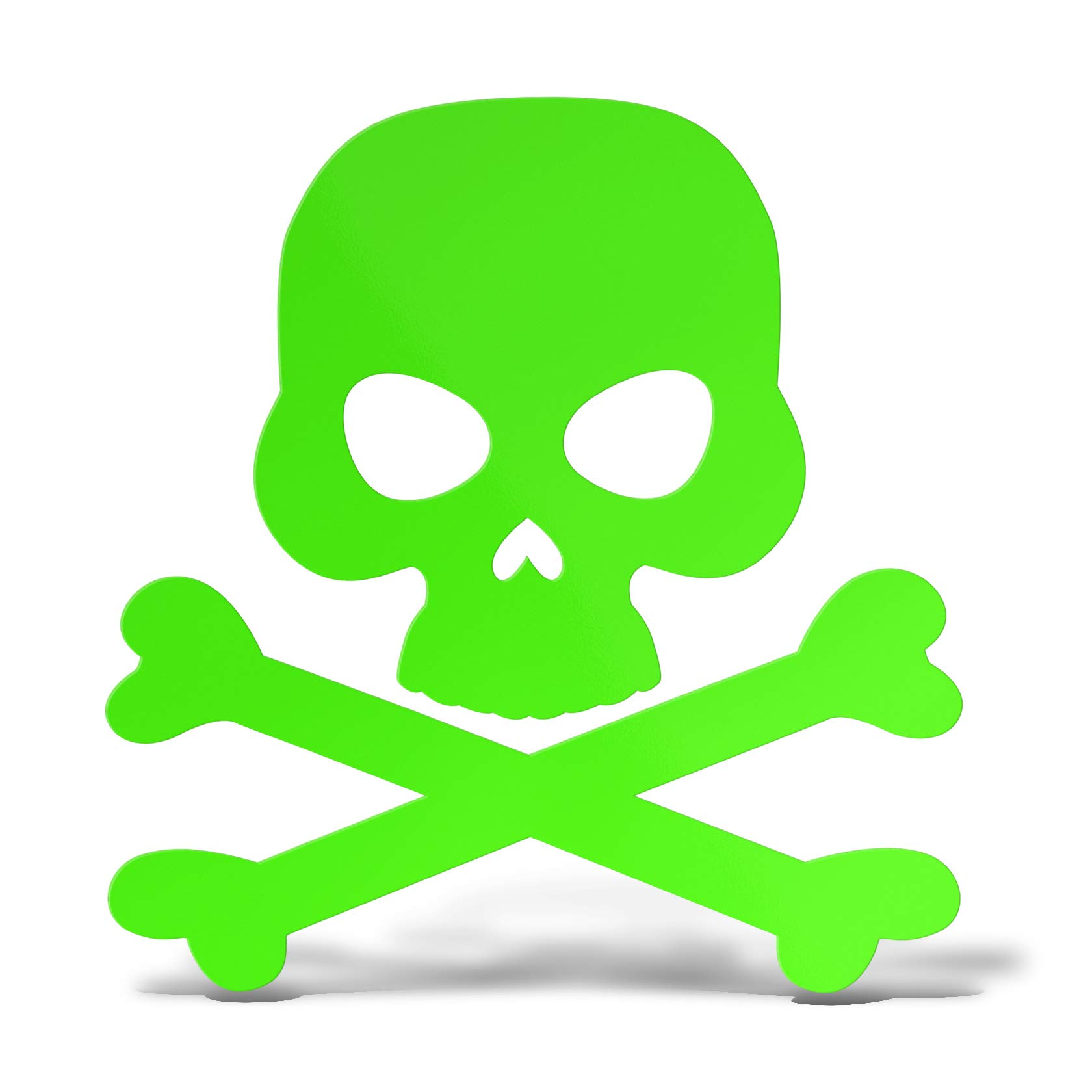 Adesivo Teschio Arancio FluO 12cm - Sticker Vinile Per Auto, Moto, Casco, Murale, Prespaziato - Foto 10