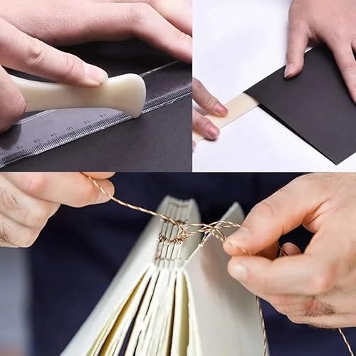 34 Pcs Book Binding Kit,Book Making Kit,Book Binding Kit For Beginners With Waxed Linen Thread For Book Bind,Awl For Book Bind,Well Suited For Cutting,Sewing And Stitching For Leather Making. #TOP4