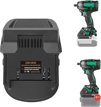 for Dewalt &for Milwaukee to for Hitachi&forMetabo HPT Battery Adapter,Fit for Dewalt for Milwaukee Batteries Work for Hitachi 18v Lithium Cordless Tools and for Metabo Not 36V Slide Style Tools