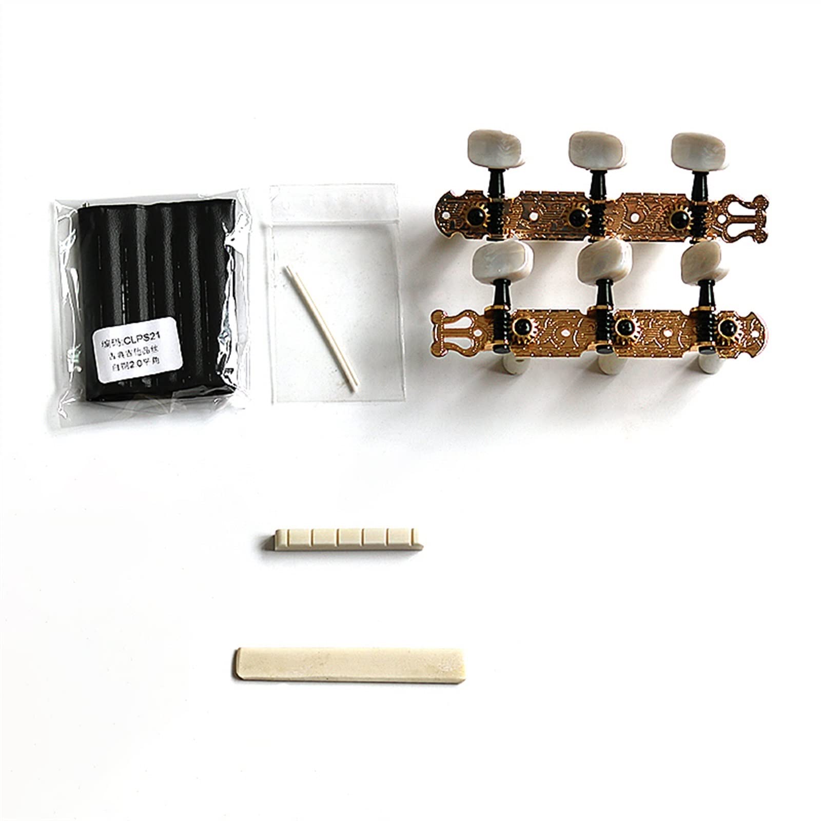 Guitarra Folclórica Española Clásica De 39 Pulgadas Con Núcleo De Melocotón En La Parte Trasera Y Lateral, Conjunto Completo De Materiales De Producción Combinados Cuerpo Guitarra sin terminar Bricola