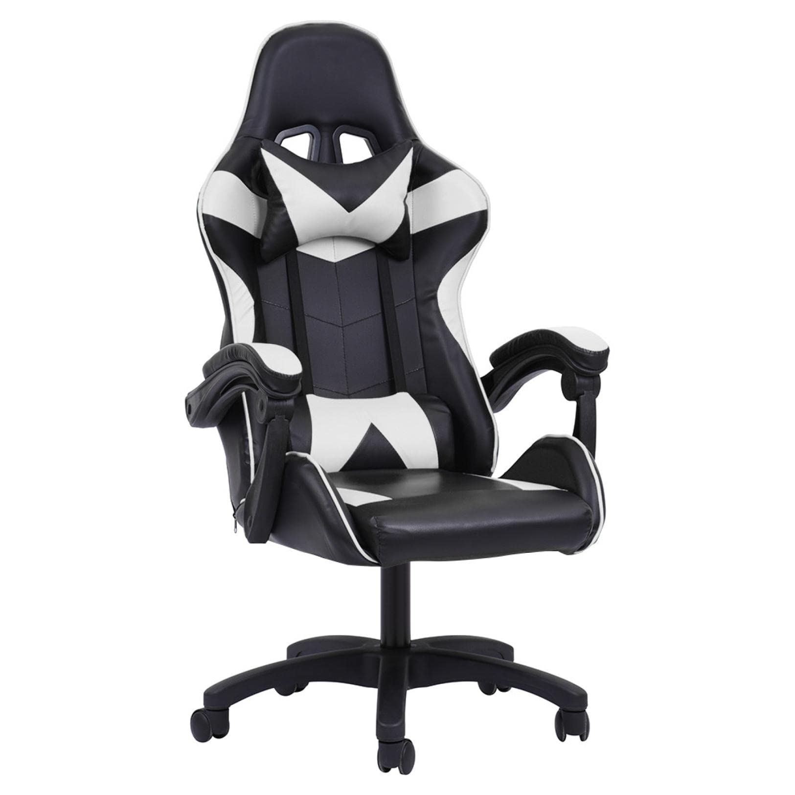 Gaming Chair Office Chair Ergonomic Adjustable Computer Gaming Chair (White)