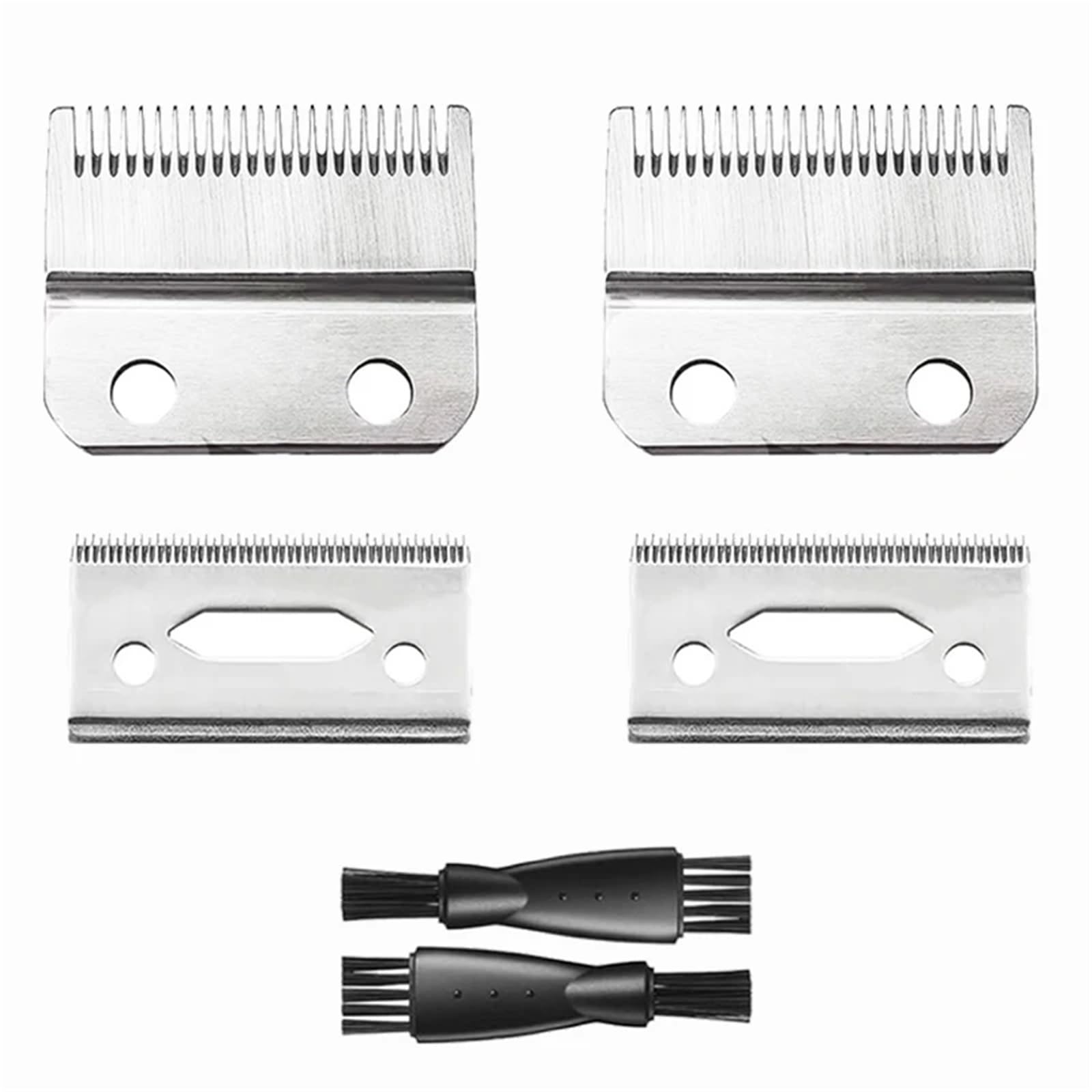 2-Loch-Staffelzahn-Ersatzklingen-Set 2161, Kompatibel Mit Wahl, Series Cordless, Kompatibel Mit Magic, Clipper-Schneidkopf(Silver 2Pack)