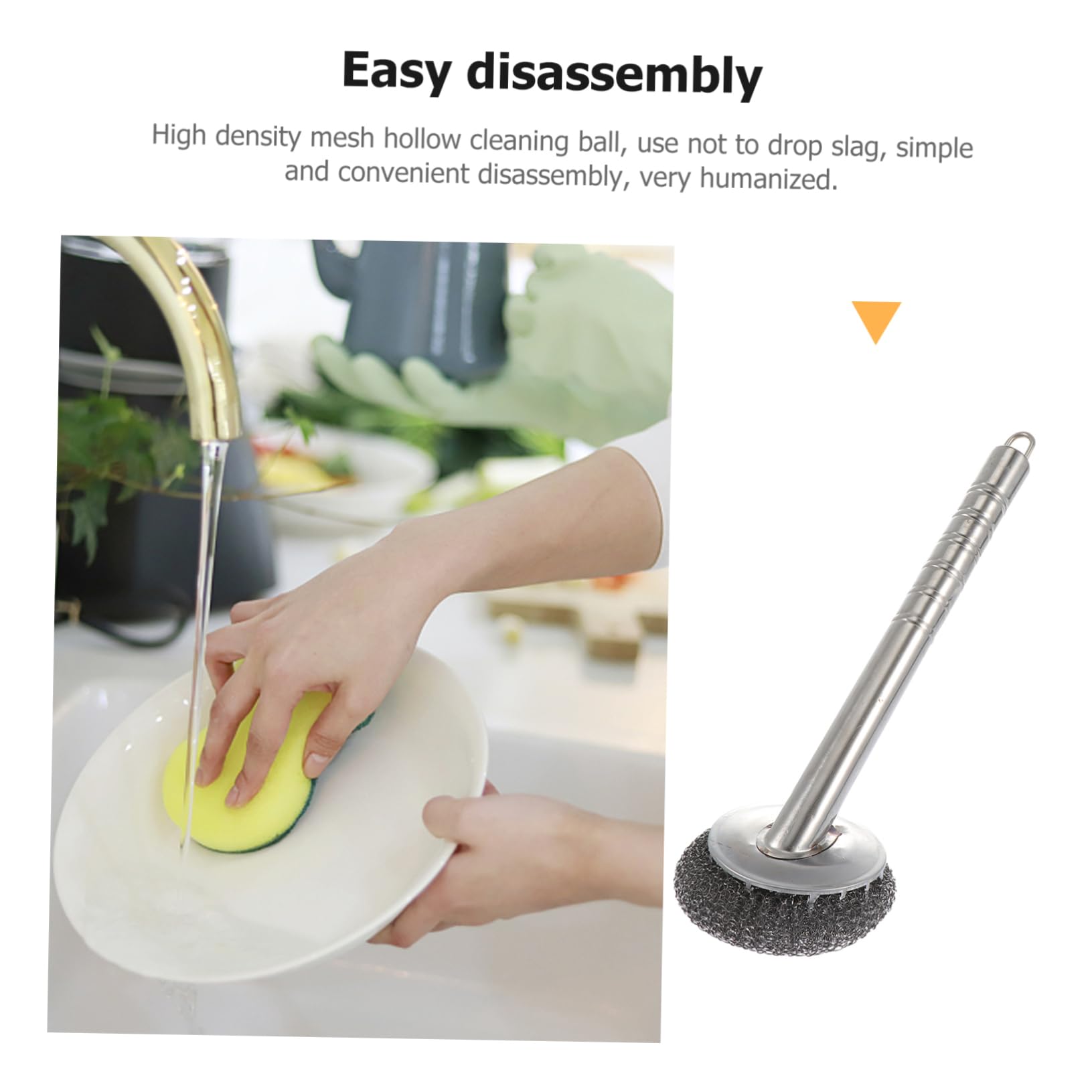 MAGICLULU 3 Pezzi Spazzola Per Pentole Da Cucina Spazzola Per La Pulizia Lavabile in Lavastoviglie Per Utensili Da Cucina Facile Da Pulire Argento
