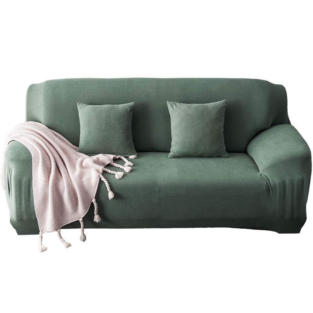 Housse de canapé élastique en molleton uni gris 90x140cm pour fauteuil 1 place