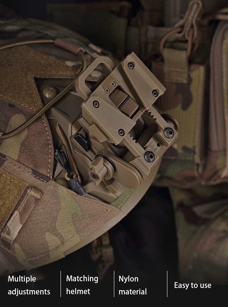 L4G24 Supporto NVG in Nylon, Supporto NVG in Nylon Staffa per Occhiali Tattici per La Visione Notturna con Regolazione Multi-Angolo Portatile