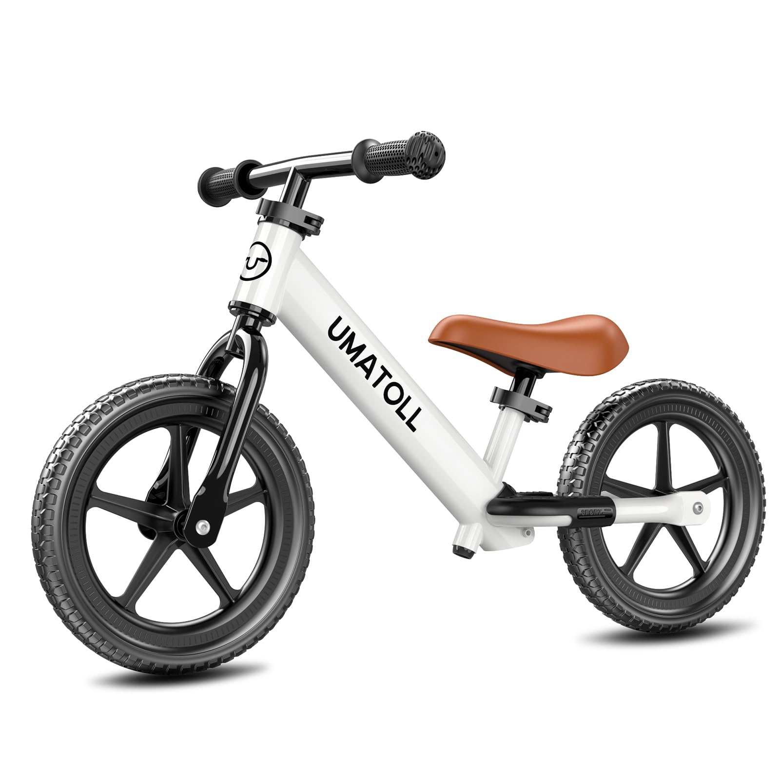 Umatoll Toddler Balance Bike for 2-5 Year Old, Tool-Free Adjustment Kids Toy Bicycle, for Boys & Girls Aged 2-3 (White)