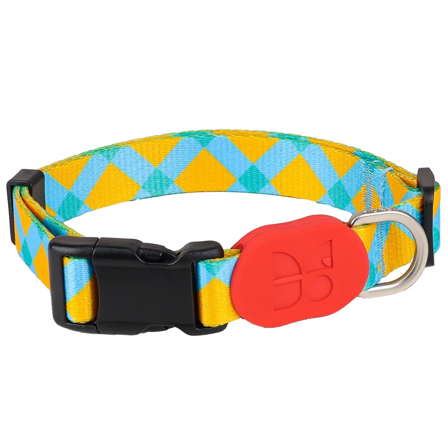 Parluer Dog Collar - Polyester Braid with Climbing Grade Zinc Alloy D-Ring and POM Buckle, Lightweight Adjustable Collar for Medium Dogs
